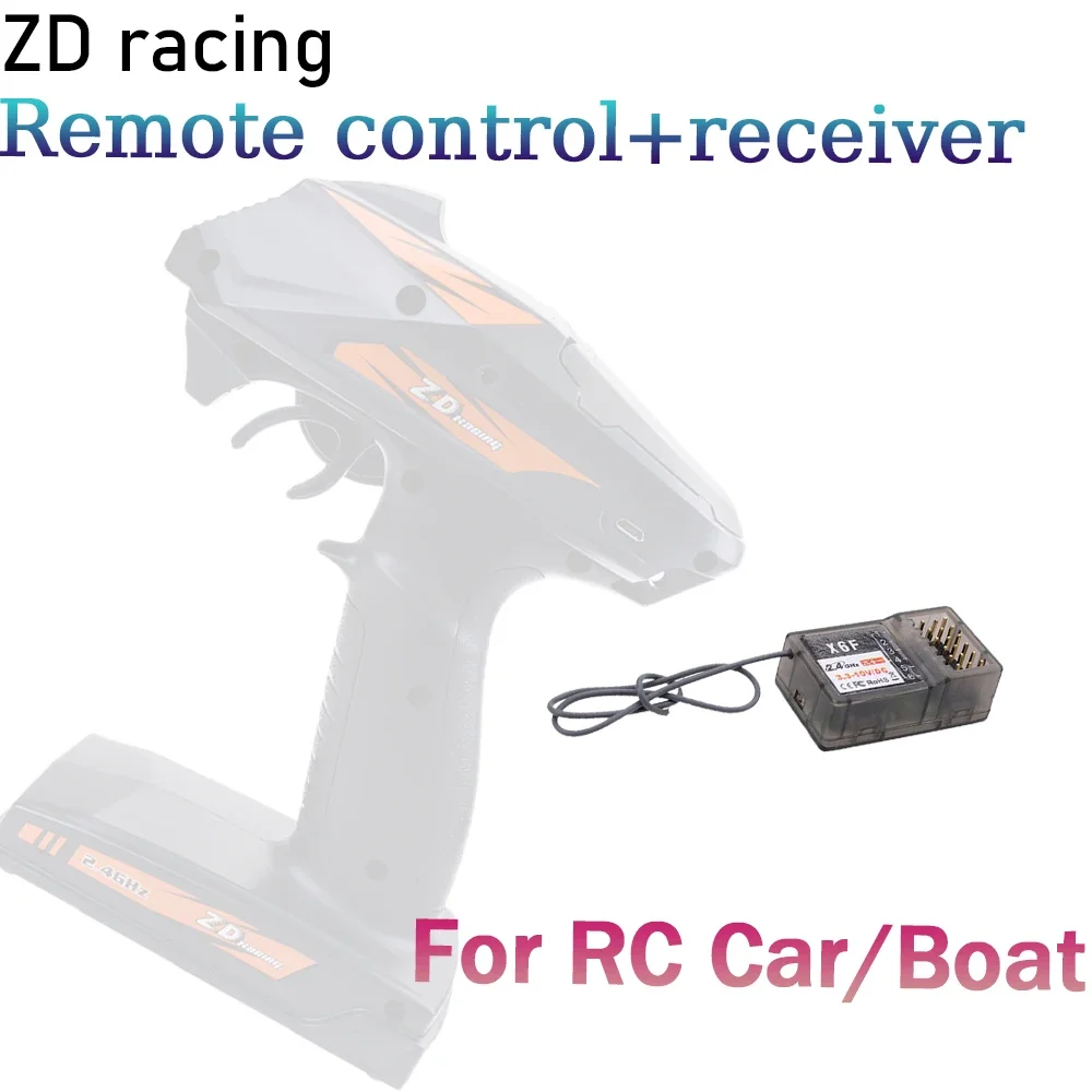 Télécommande de course ZD avec récepteur pour voiture RC ou bateau, télécommande de véhicule, marine, 2.4GHz, 4 canaux