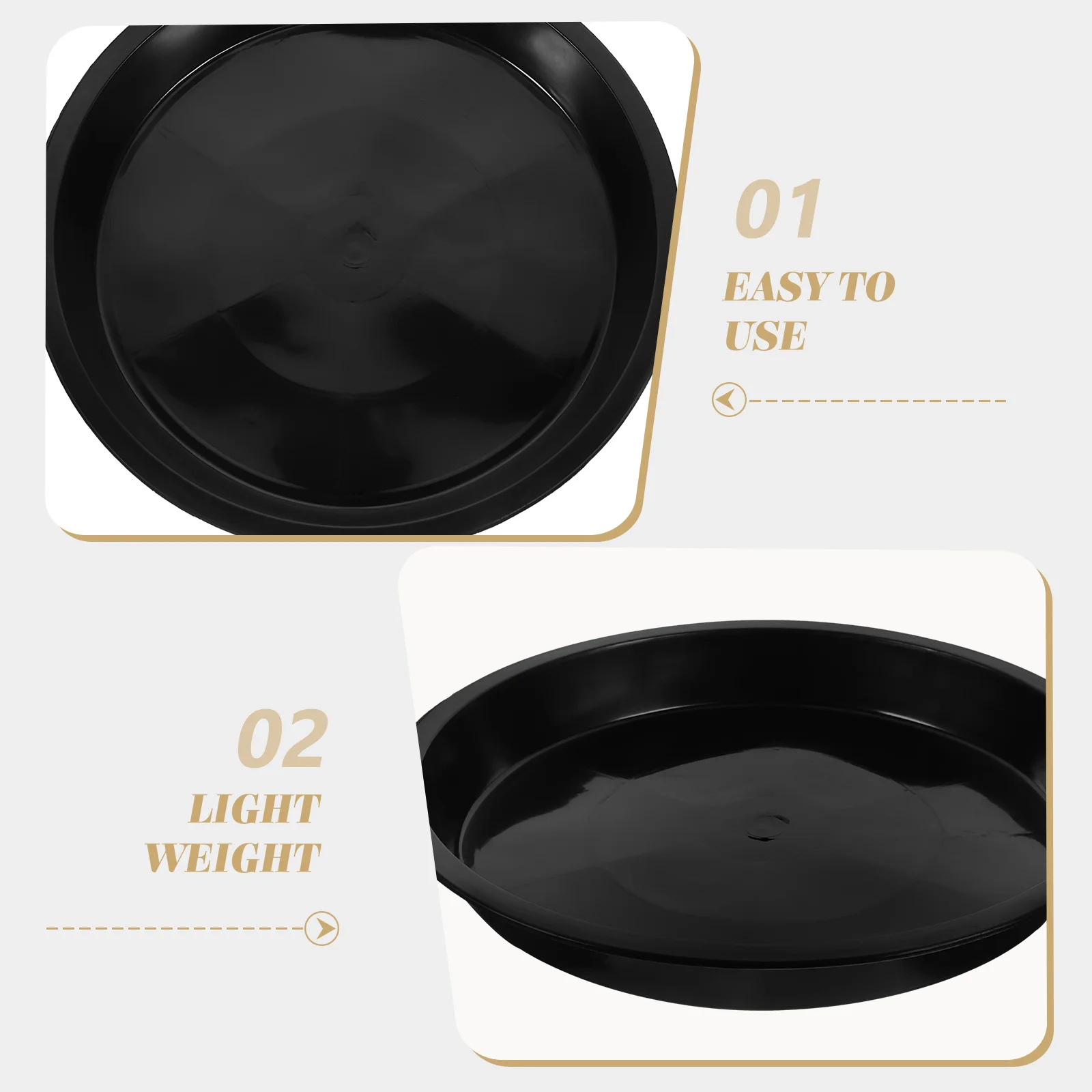 

25pcs Flower Pot Trays Plastic Plant Saucer Round Drainage Tray for Potted Plants Durable Leak Proof Clean Easy