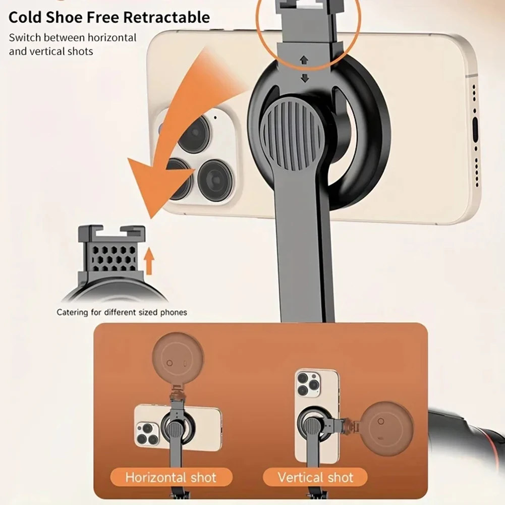 Trépied de perche à selfie magnétique en alliage d'aluminium, perche à selfie durable pour mariage et voyage, degré d'usure