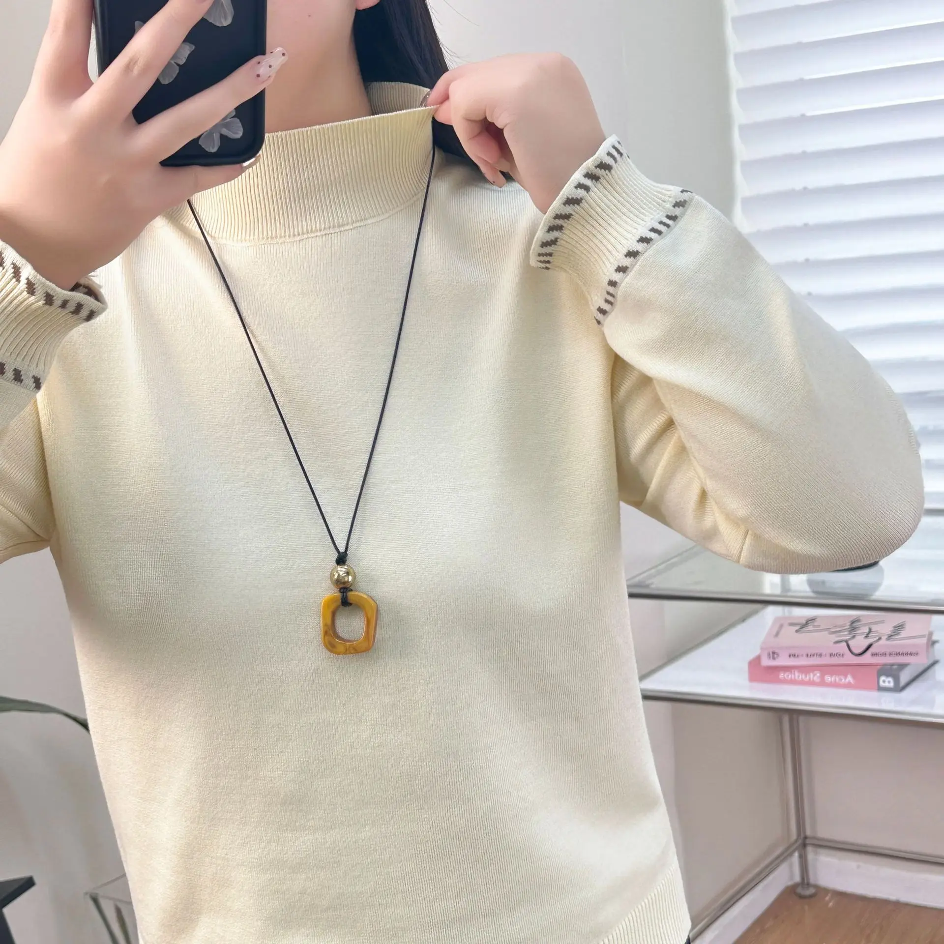 

XXXXL Fashion Plus Size Women's Sweaters New Casual Mock Neck Knitted Jumpers Autumn And Winter 2025