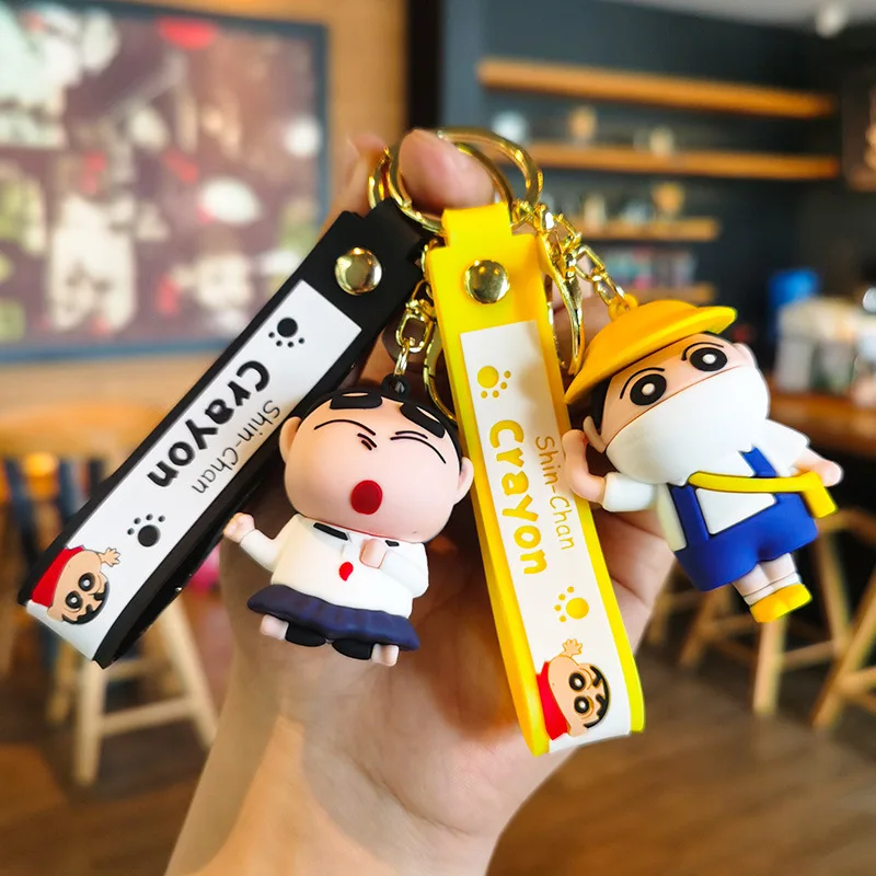 

Dress-up Creative Crayon Shinchan Keychain Cartoon Figurine Student Gift Couple Backpack Keychain Personalized Gifts Y2k Fashion