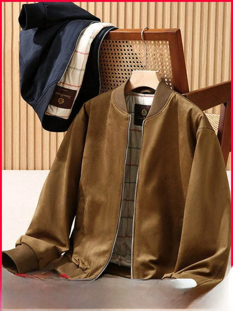 

Мужская повседневная куртка-бомбер из хлопка с бархатистой текстурой, на молнии, с длинными рукавами, теплая, Cleanfit