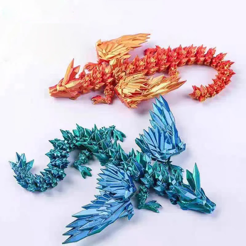 15cm 3D-Gedruckter Magischer Drache mit Beweglichen Gelenken, Drehbare Tischdekoration, Büro-Schreibtisch-Ornament, Geburtstagsgeschenk für Jungen, Heimdekoration