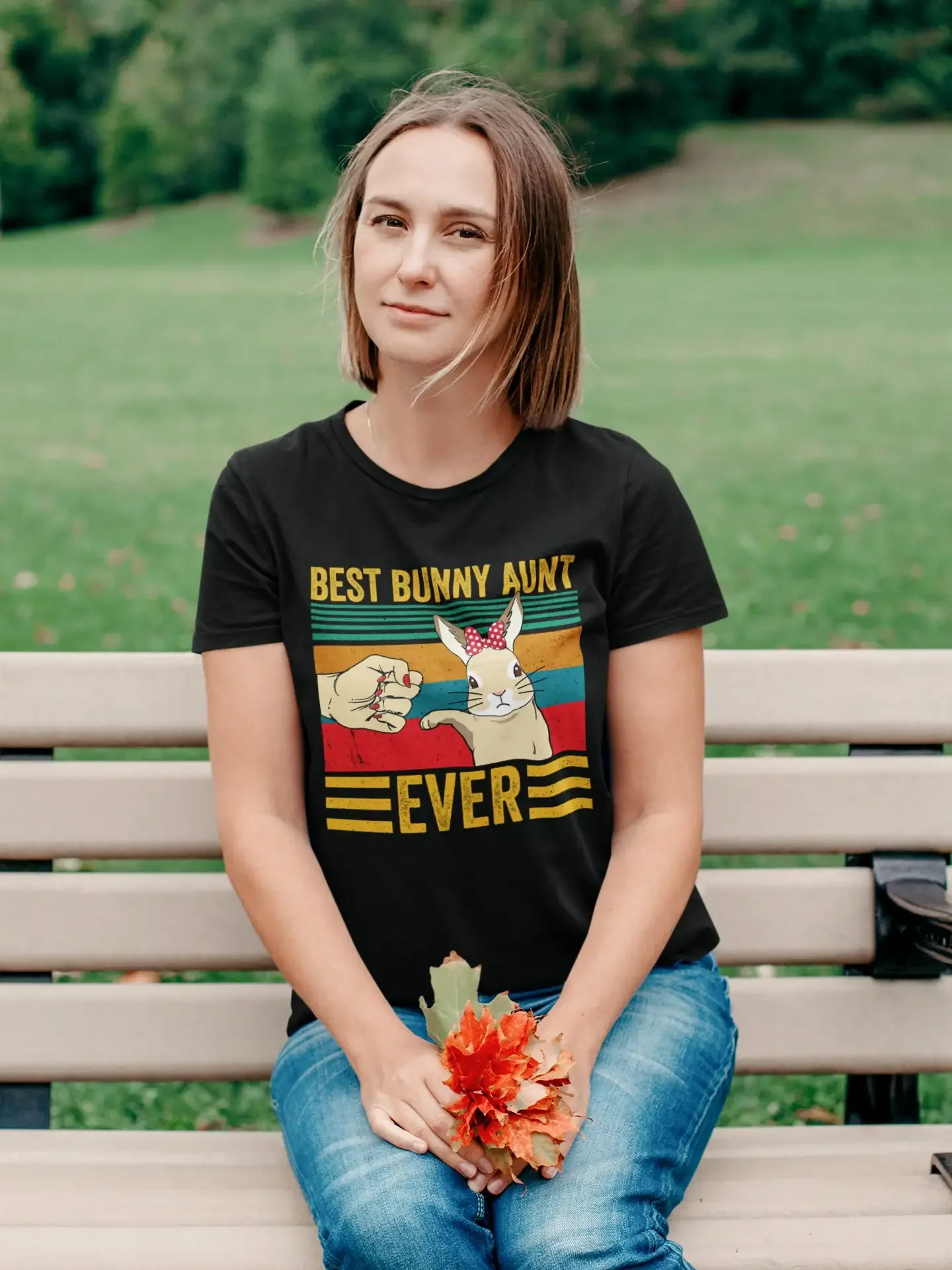 

Best Bunny Aunt Ever T Shirt Auntie Easter for