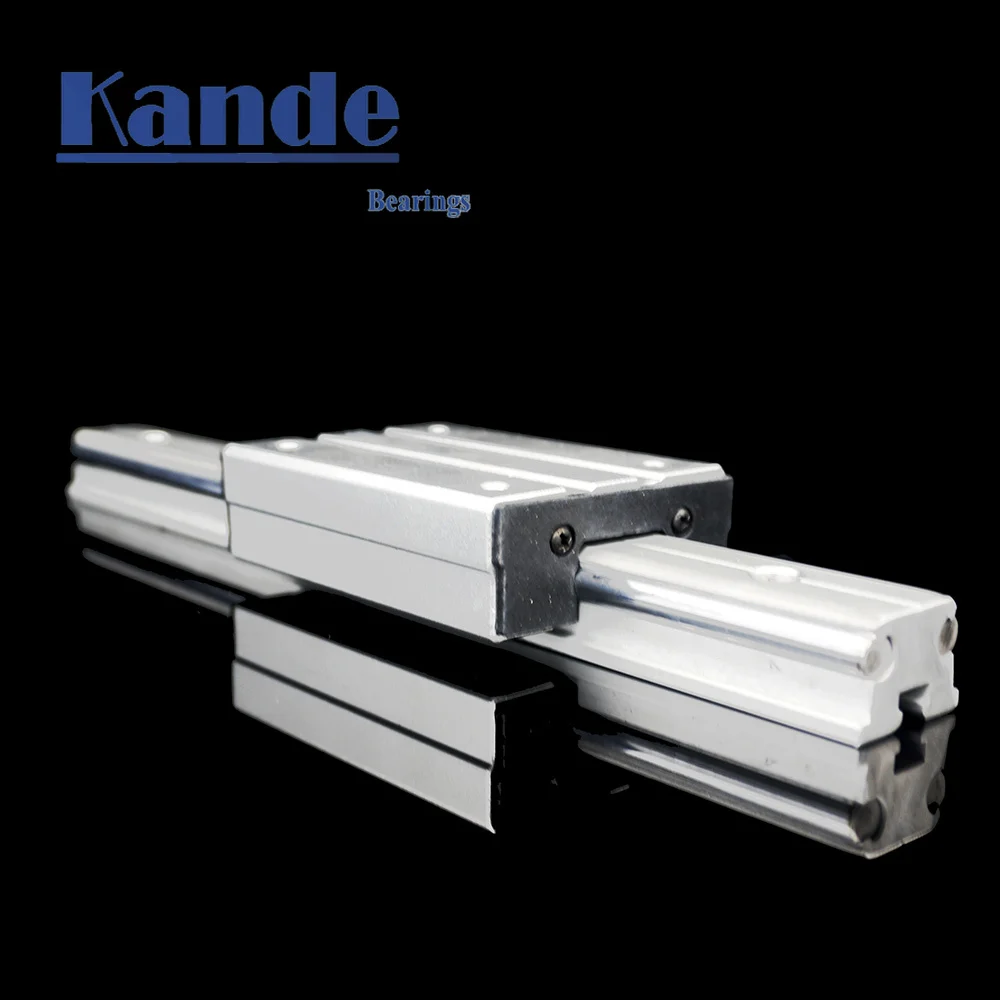 1 external dual-axis roller linear guide LGD12 LGD16 linear guide L500 800 1000mm and 1pc LGB6 or LGD8 linear guide of CNC parts