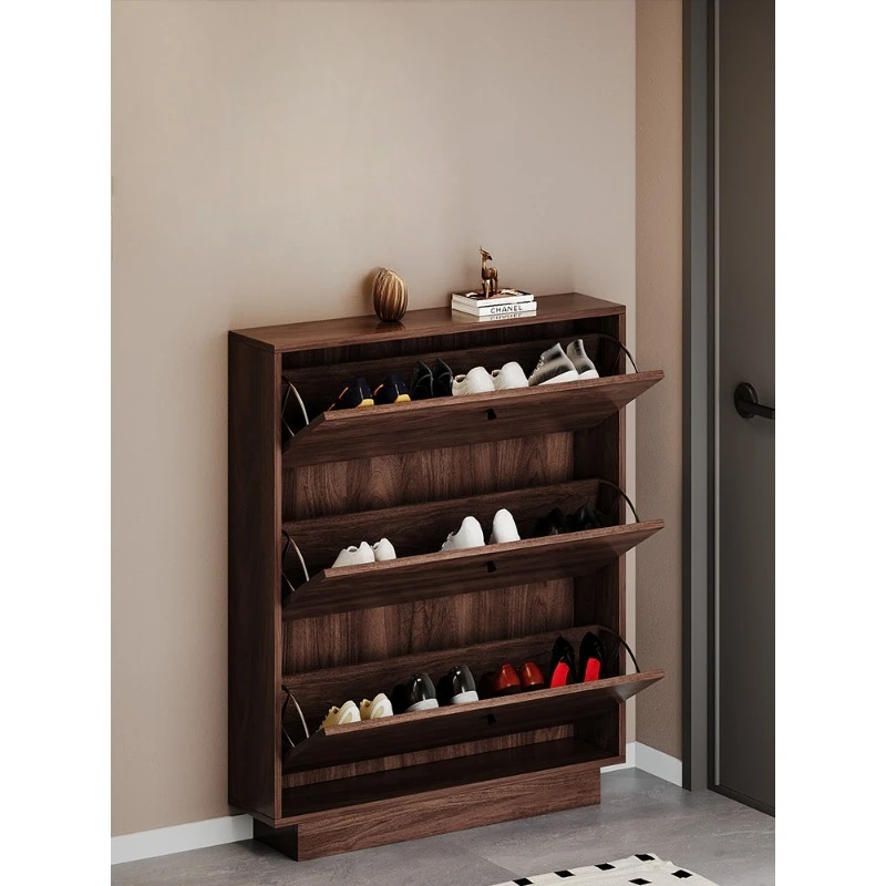 

Home ultra-thin shoe cabinet 20cm tipping bucket shoe cabinet Home door large-capacity locker Modern simple foyer cabinet