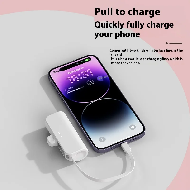 30000mah tragbare Power Bank 25w Mini leichte externe Batterie für iPhone Samsung Xiaomi eingebauten Typ C Blitzst ecker