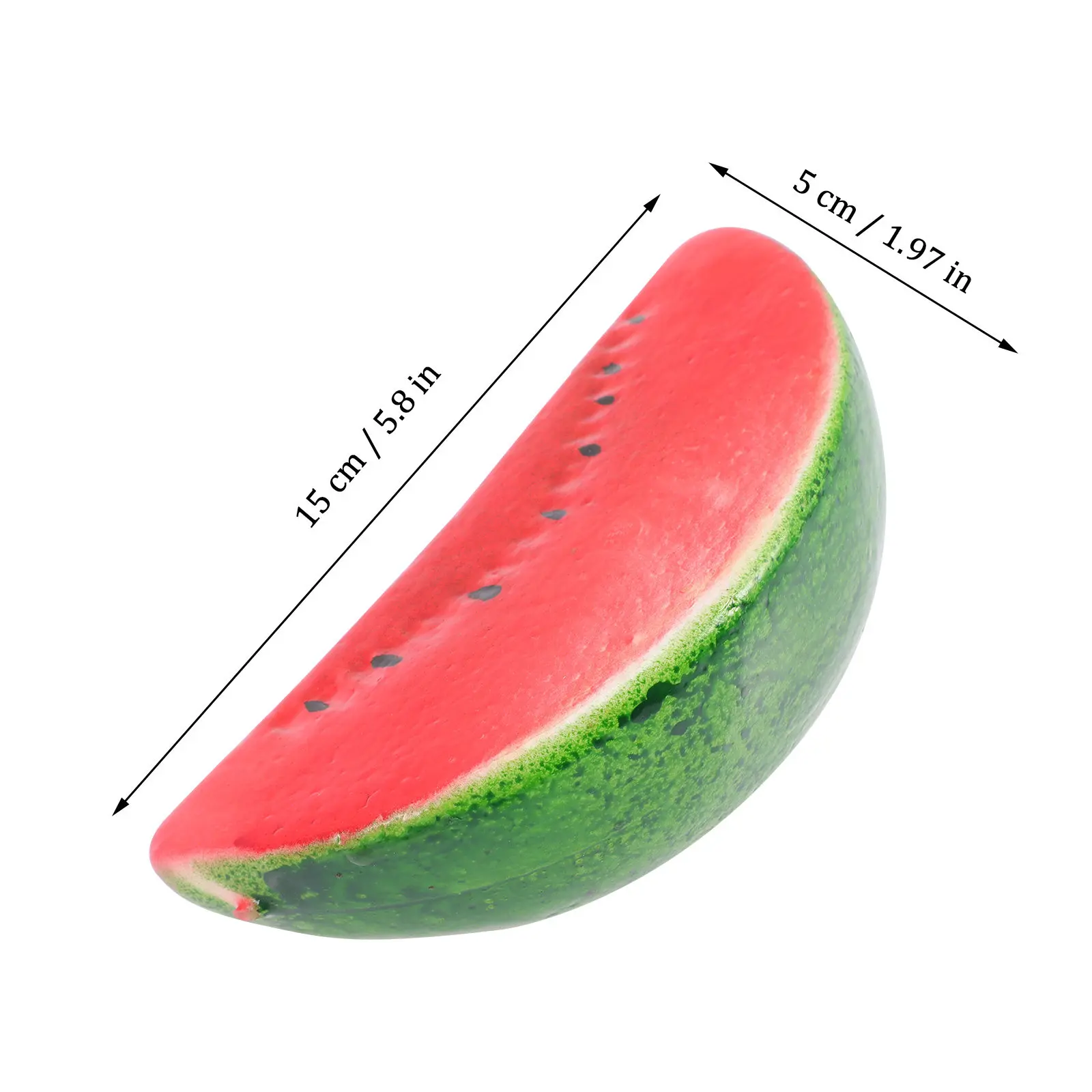 6Pcs Lifelike Fake Watermelon Slices with Seeds Foam Fruit Decor for Supermarket Display Birthday Party Art Education