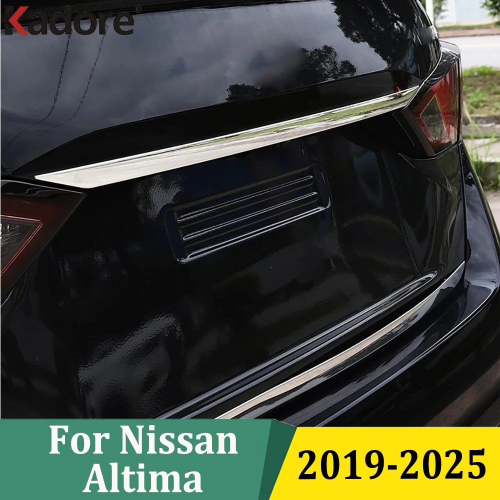 For Nissan Altima 2019 2020 2021-2025 Stainless Steel Rear Trunk Lid Cover Trim Tailgate Strip Garnish Car Styling Accessories