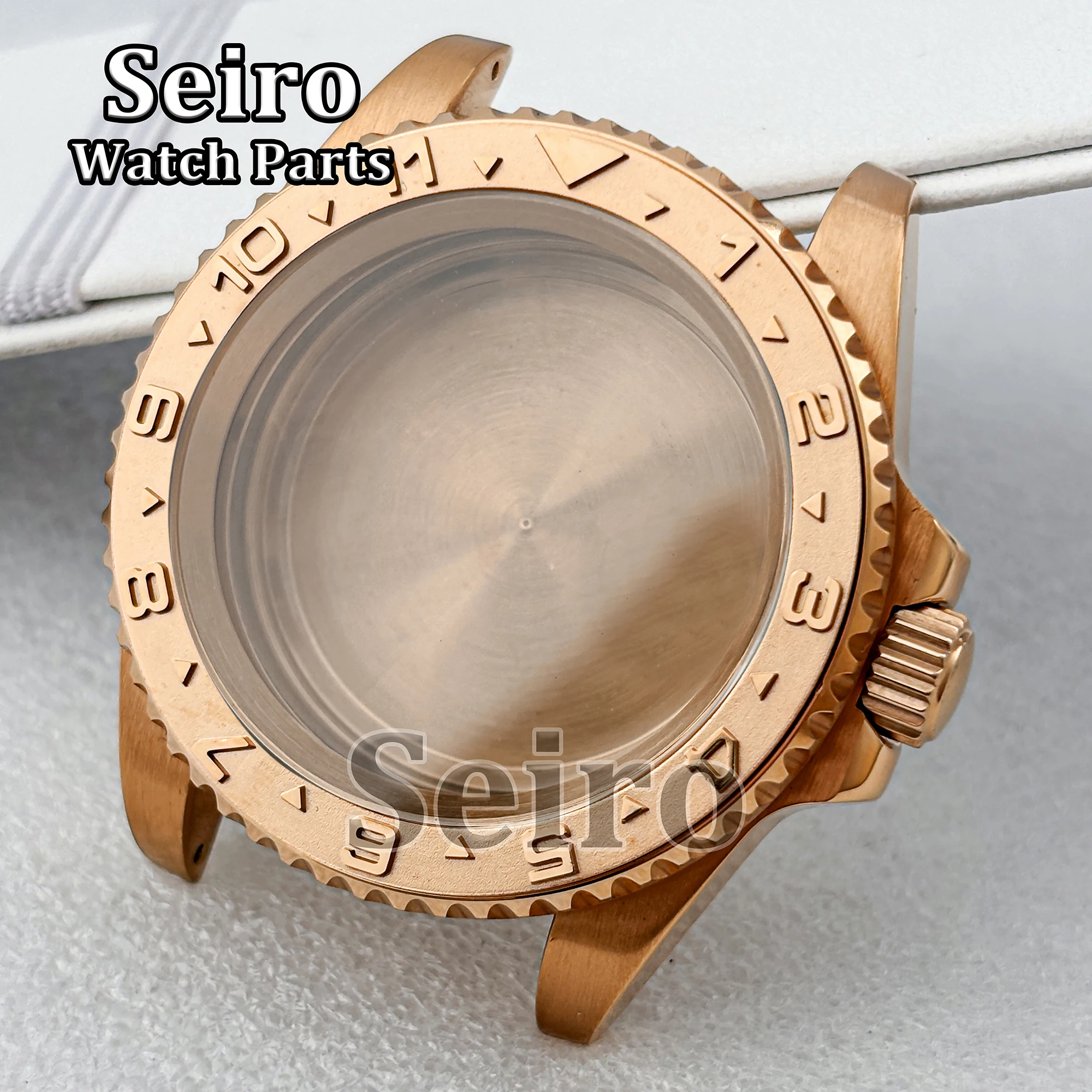 40MM Watch Case NH35 Stainless Steel PVD Black Rose Gold Sapphire Glass 100M Waterproof MOD Parts for Yacht NH34 NH36 Movement