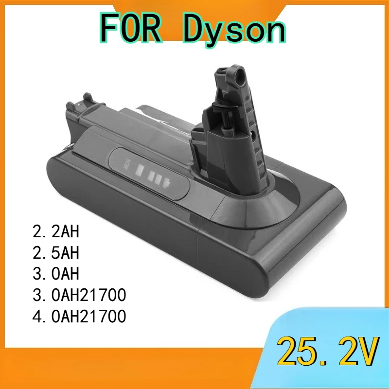 

21700 4 Ач подходит для аккумулятора пылесоса Dyson V10, 25,2 В, ручной подметальной машины и замены дистанционной перезаряжаемой батареи