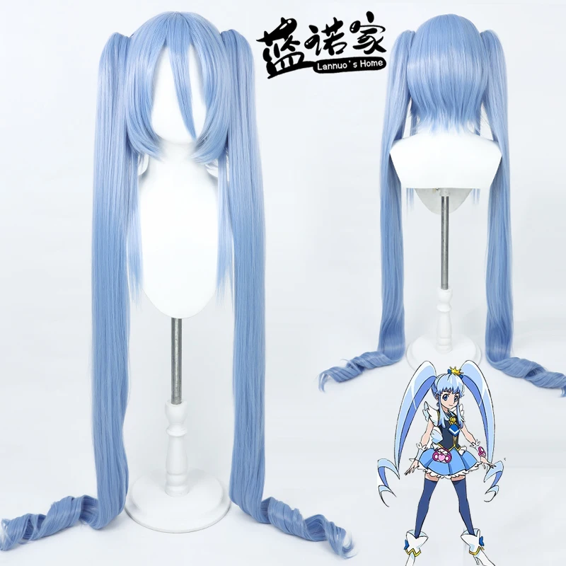 

Anime Pretty Cure Shirayuki Hime Cos Cosplay Wig Halloween Carnival Party Props Synthetic Hair Heat Resistant Fiber + Wig Cap