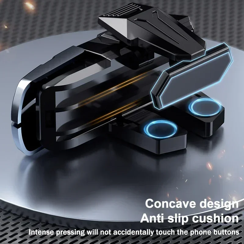 M01 6 أصابع لعبة الهاتف المحمول الزناد الهدف الحساسة مطلق النار L1 R1 مفتاح زر غمبد تحكم ل IOS أندرويد العالمي PUBG #6