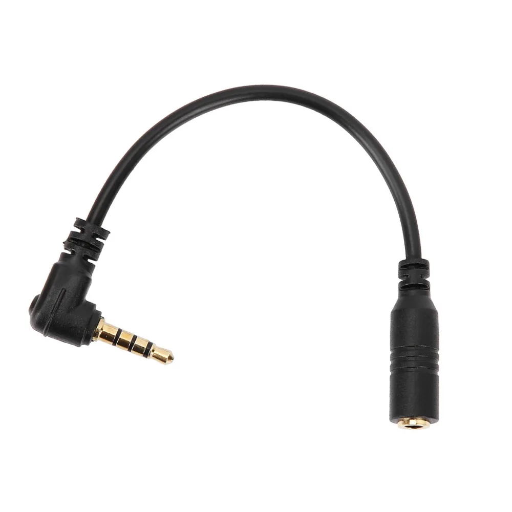 3.5mm Jack Headphone Adapter Connector Plastic 12cm Length Audio Converter Cable Black Lightweight Earphone Adapter Cable