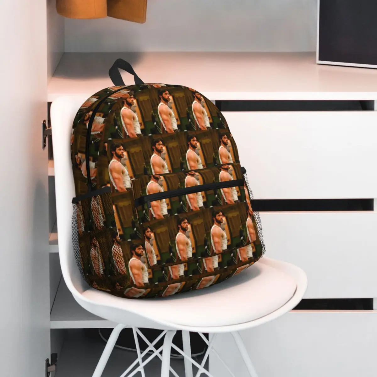 Hugh Jackman Photo Backpack Daypack Large Capacity Children BookBag School Bag Shoulder Bags for Men Women