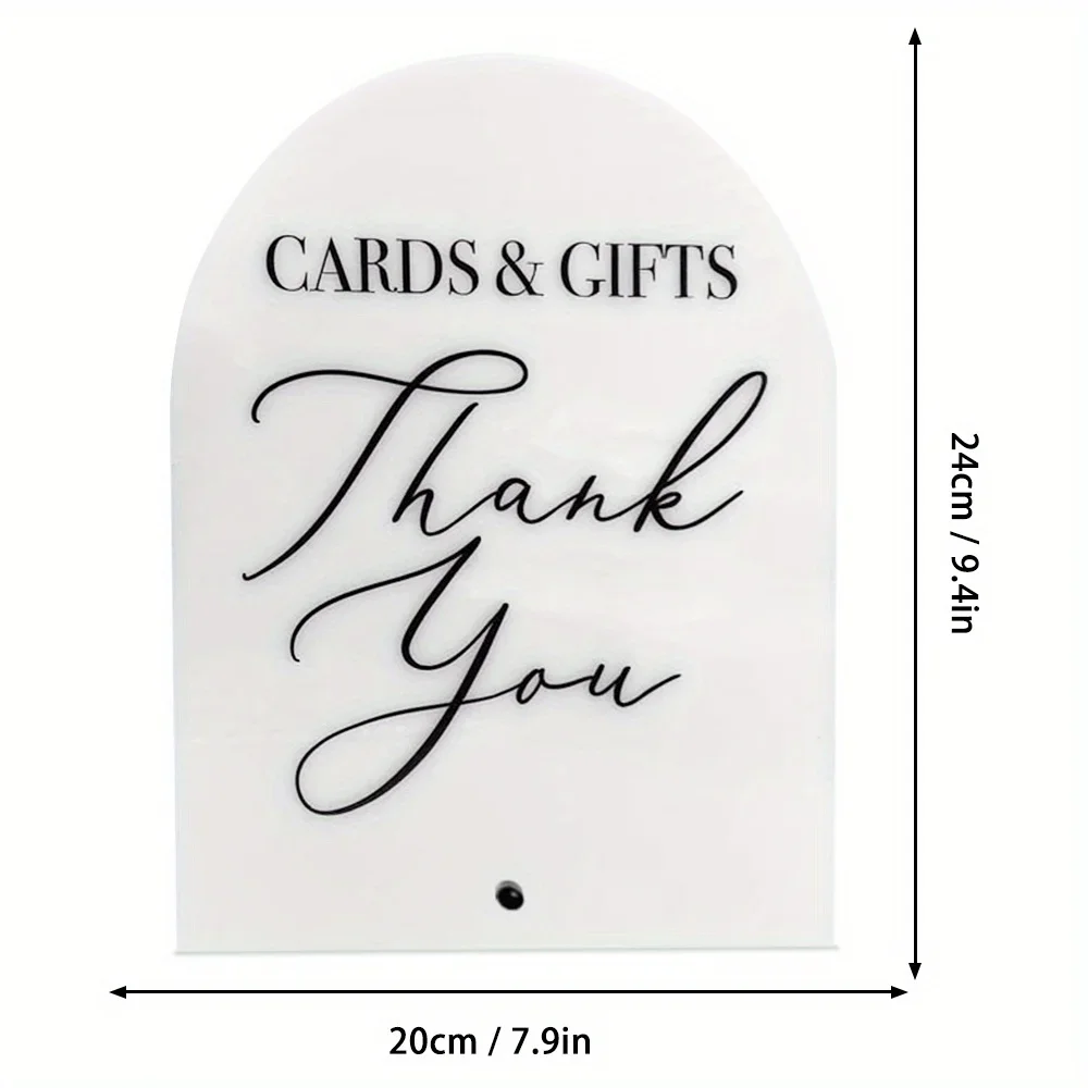 2D Flat Acrylic Arch Sign - Versatile Wedding, Party, Home Decoration for Reception Tables, Events, Gift Displays