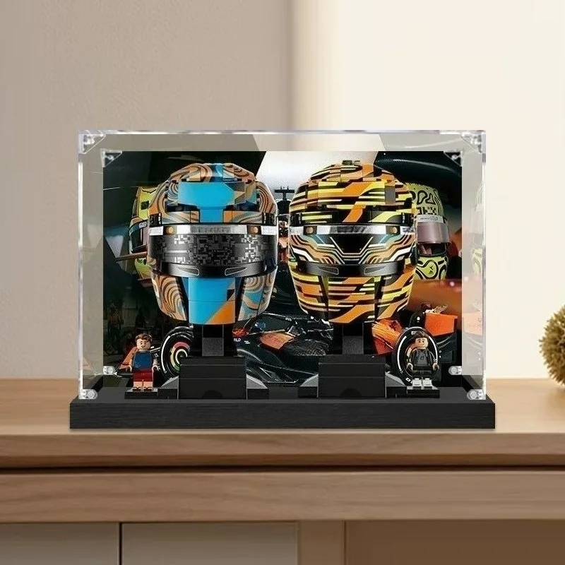 Acrylic Dust Cover Storage Display Case Compatible With Lego 43017 43023 Helmet, Single Box Only, Building Block Set Excluded