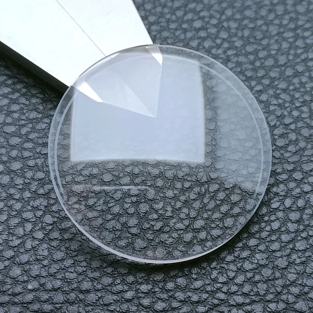 ساعة مزدوجة القبة زجاج بديل الياقوت ، سميك بأقطار ، 31 ، 5 ، دائرية ، شفافة