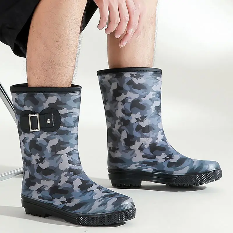 Botas De Media Altura Para Hombre, Impermeables, Camuflaje, Resistentes Al Desgaste, Ideales Para Trabajo Agrícola, Moto Y Senderismo_voghion.com