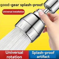 1PC Universal 360 Degree Rotatable Faucet Aerator Extender Plastic Splash Filter Faucets Bubbler Nozzle 2 Modes Robotic Arm Tap