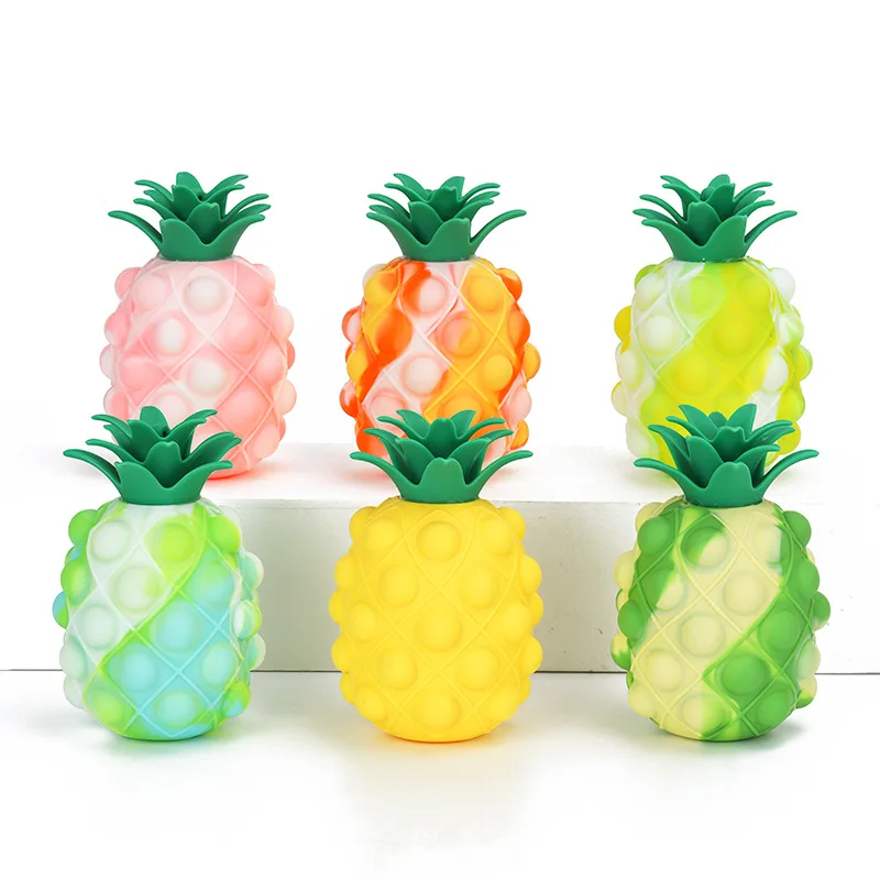 1/2/4 Pack Pop Fidget Ball Toys 3D Pineapple Squeeze Balls Popper Bubbles Sensory Ideas Teens Adults Gifts Stress Reliever Toys