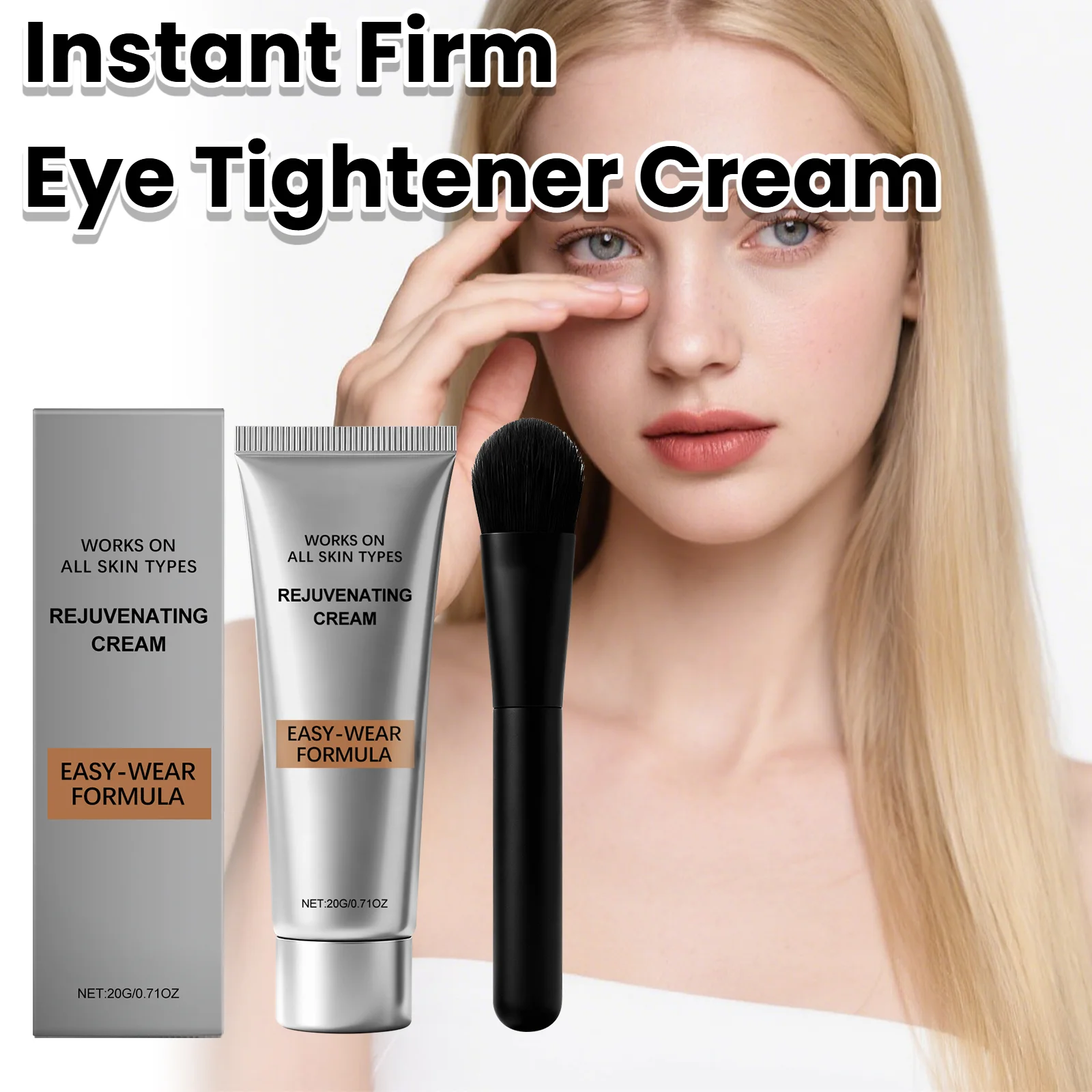 Creme temporário para remoção de bolsas para os olhos, anti-inchaço, remoção de olheiras, endurecimento, aumenta a elasticidade, massagem, cuidados com os olhos