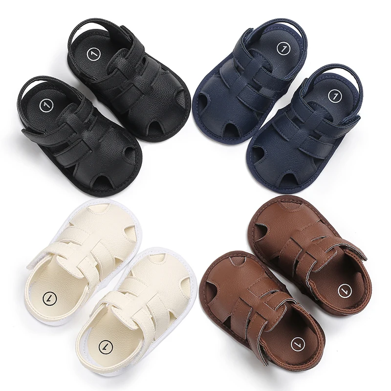 0-18M Baby Walking Sandals - Breathable Anti-Slip Soft Sole Shoes for Newborn Boys & Girls, Summer Infant First Walkers