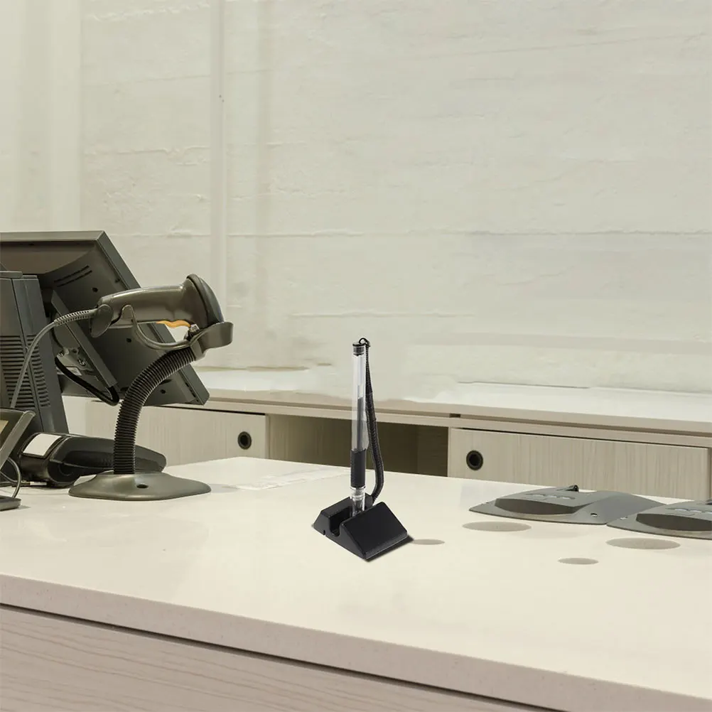 

20Pcs Neutral Desktop Pens Ergonomic Ballpoint Pen Office Signing Counter Table Fixed Anti Theft Business Supplies