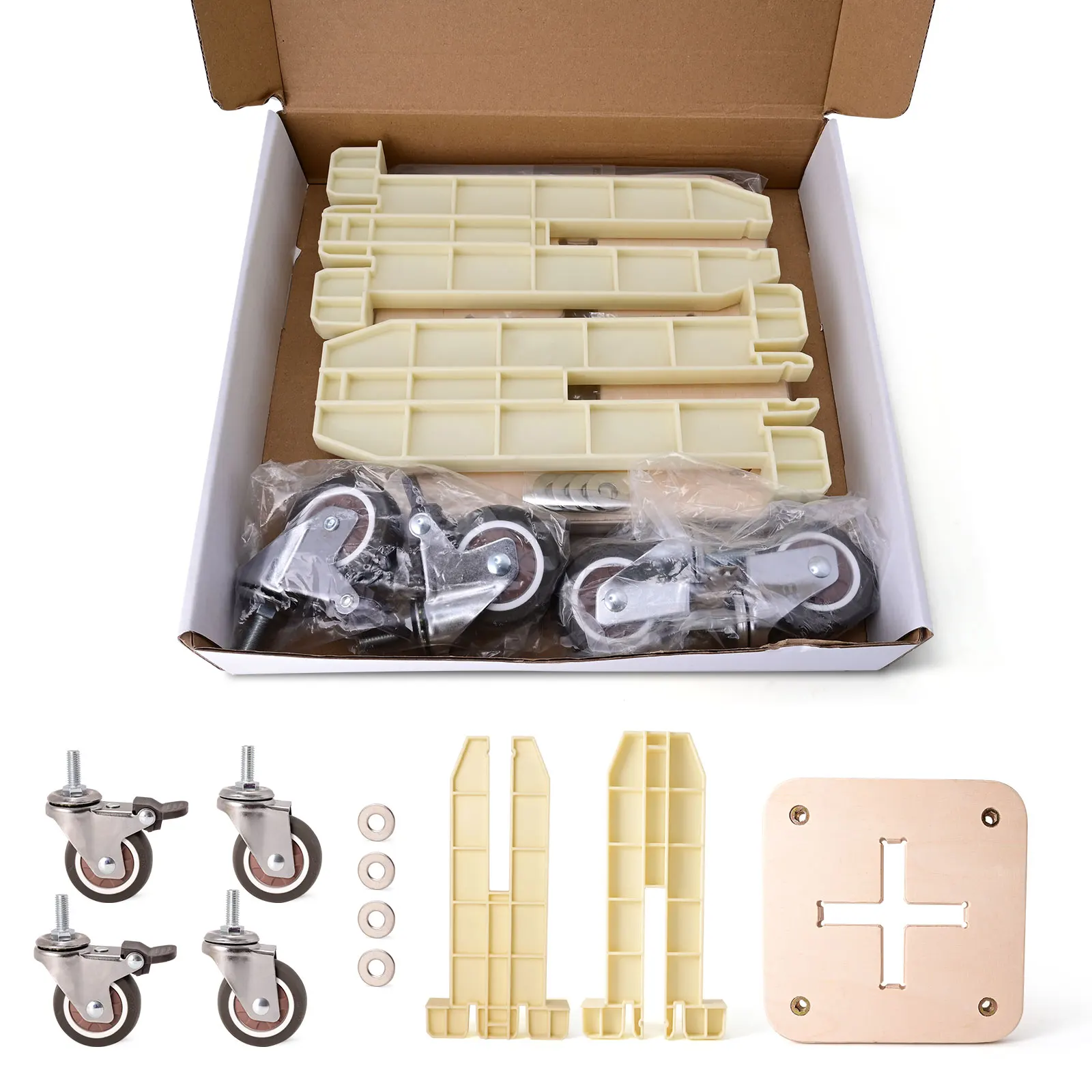 FOSHIO Tragbarer Vinylfolien-Aufbewahrungsständer, Schwerlast-Trolley, Beweglicher Wrapping-PPF-Halter mit Verriegelbaren Laufrollen – Detail 5