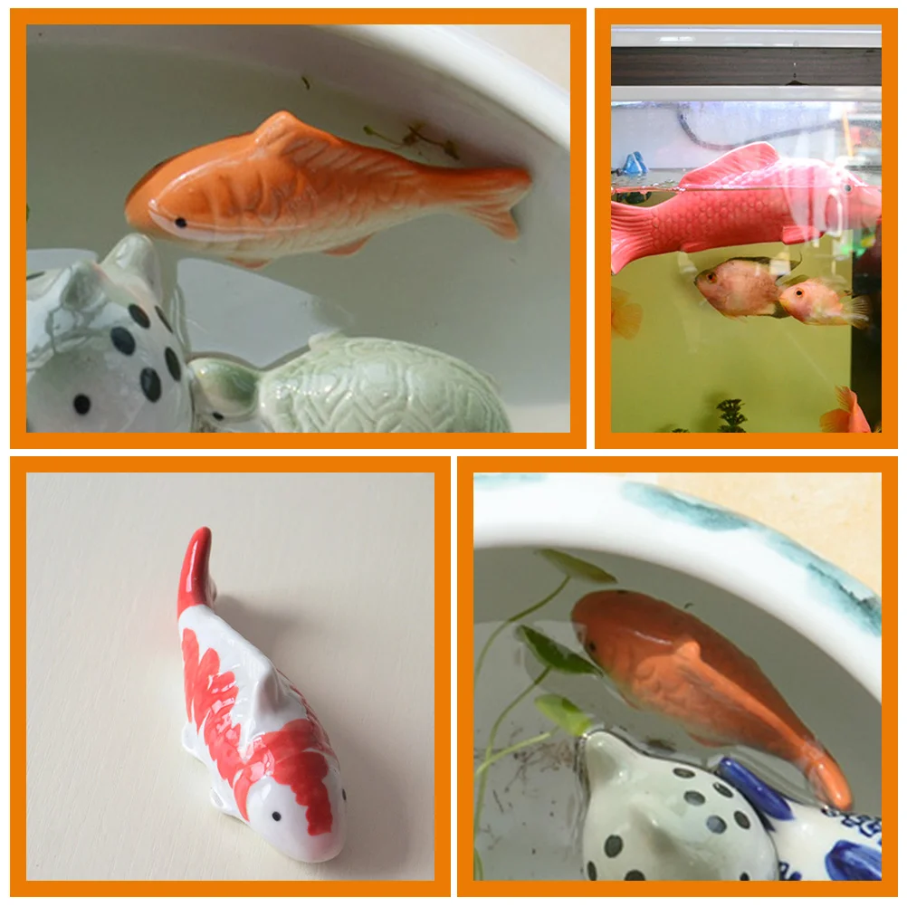 Fish Tank Animal Figurine Bathtub Ornaments Toy Decor Ceramics Aquarium Floating Miss