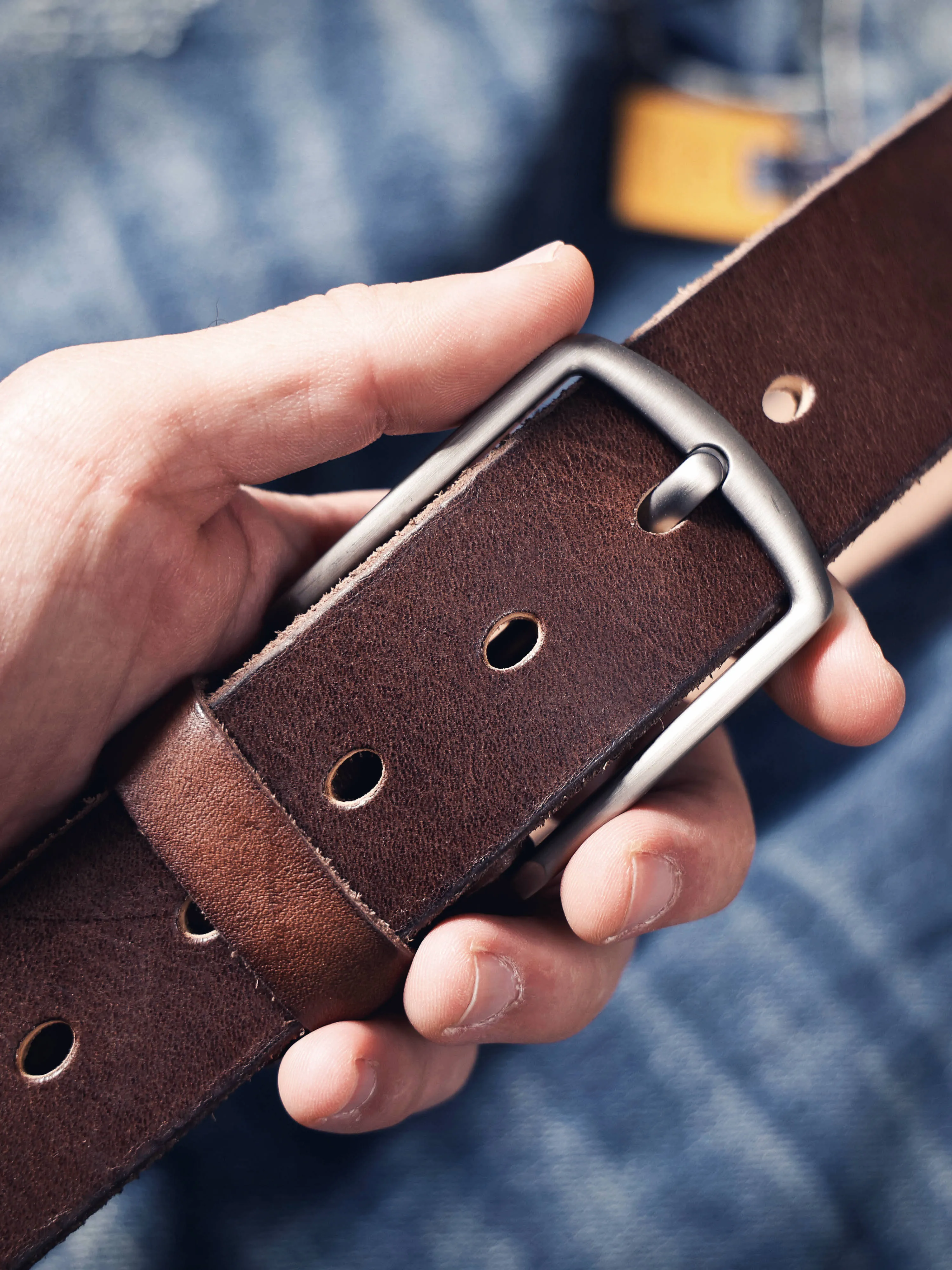 Retro Casual Echtleder Herren-Gürtel mit Dornschließe und Geschenkbox, Studentengürtel, Einfacher Klassischer Gürtel – Detail 16