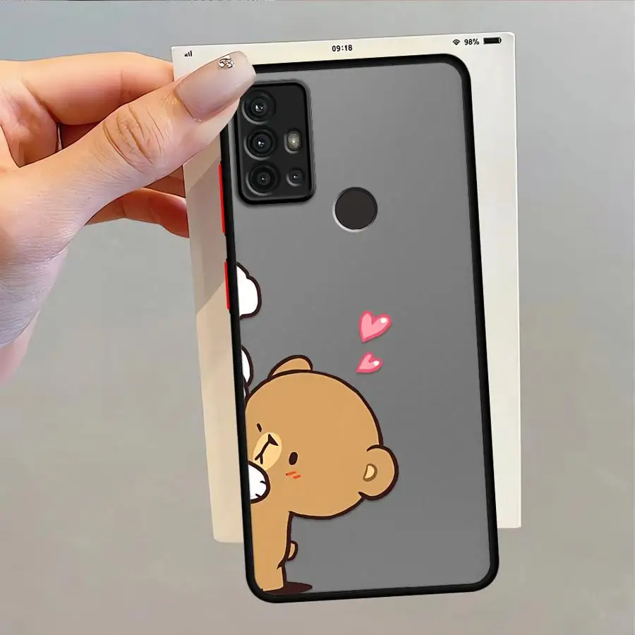 Casing Ponsel untuk Samsung Galaxy A03 A20 A13 A11 A15 A30 A12 A16 A06 A02 A05 A50 Sampul Lembut Kartun Menyenangkan Pasangan Cocok