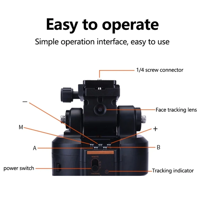 YT-2000 AI Smart Face Following Motorized Rotating Panoramic Head Tripod Stabilizer For Phones Cameras Live Broadcast