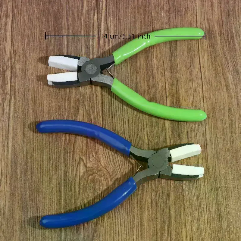 1Pcs Nylon Jaw Pliers Carbon Steel Craft Plat Nose Pliers DIY Tools For Beading Looping Shaping Wire Jewelry Making