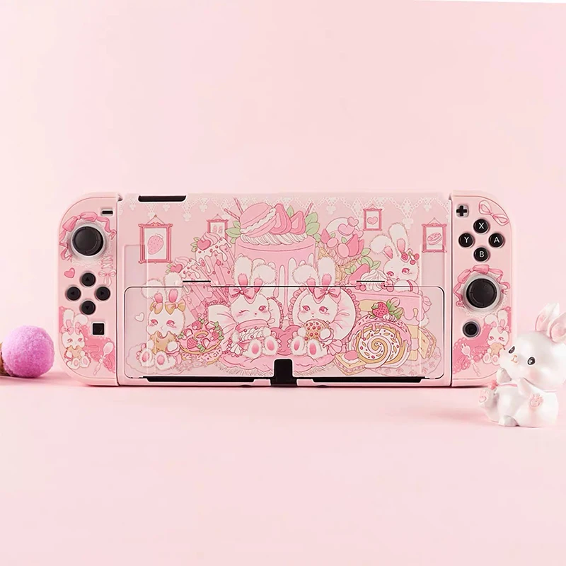 

Protective Shell NS Switch Oled Game Host Console Kawaii Pink Hard Cover Protection Case For Nintendo Switch Accessories