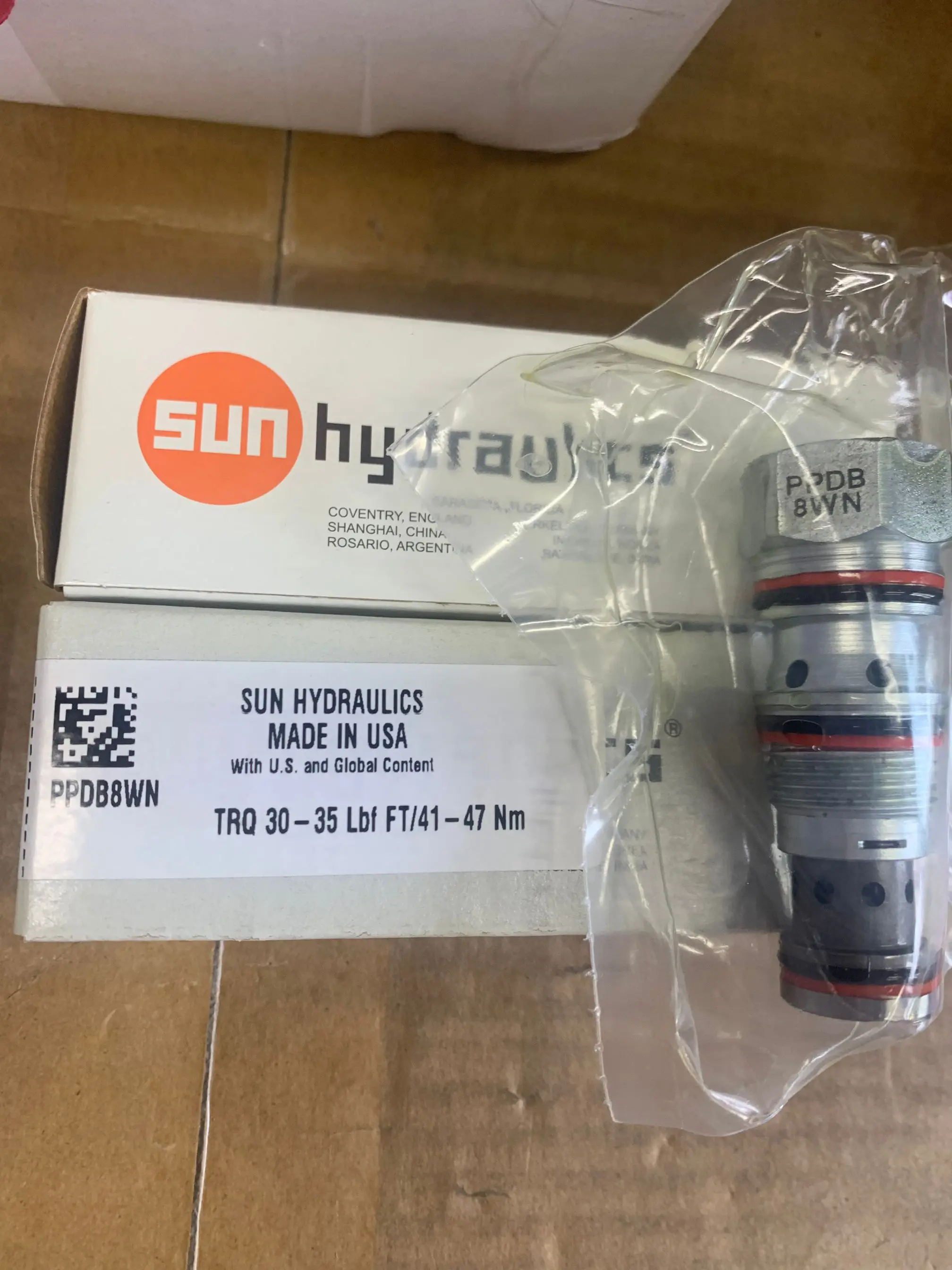 PPDB-8WN PPDB8WN  SUN Hydraulics Original Cartridge VALVE Pilot-operated, Pressure Reducing/relieving Valve