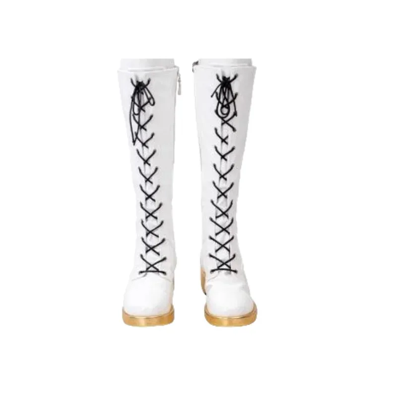 

K-POP Huntrix Rumi Обувь для косплея Kpop Demon Hunters Rumi Белые длинные сапоги Предпродажа