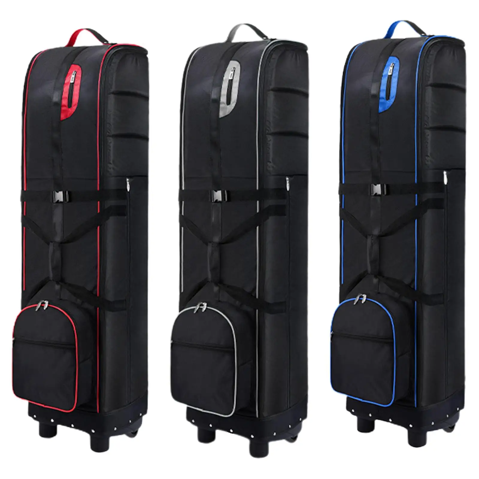 Golf Travel Bag Golf Aviation Bag with Lock Adjustable Shoulder Straps Heavy Duty Nylon Foldable Durable for Airlines Travel