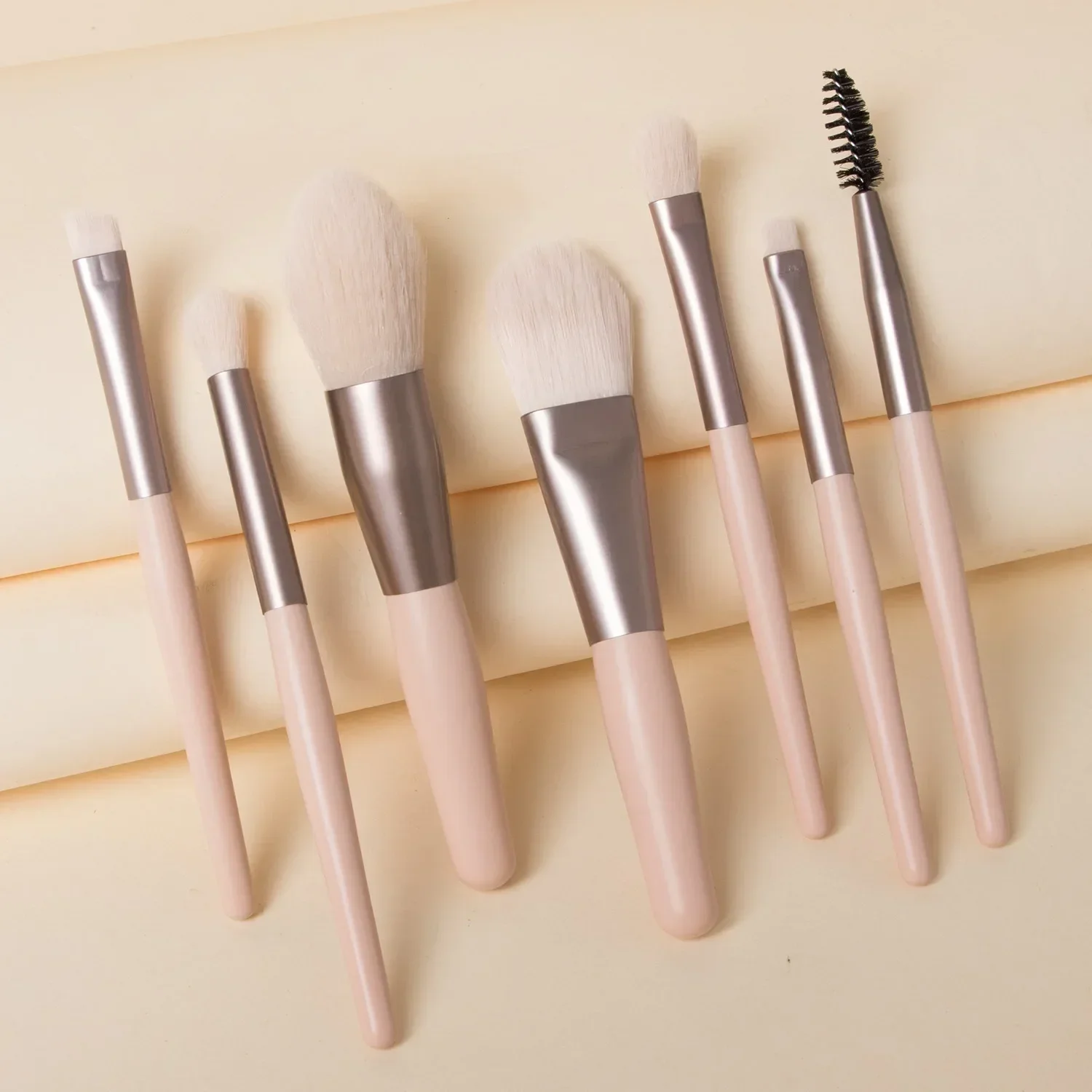 Mini Travel Portable Soft Makeup Brush Set, 8 Pcs, Eye Shadow, Foundation, Powder, Eyelash, Lip, Concealer, Blush Make Up Brush
