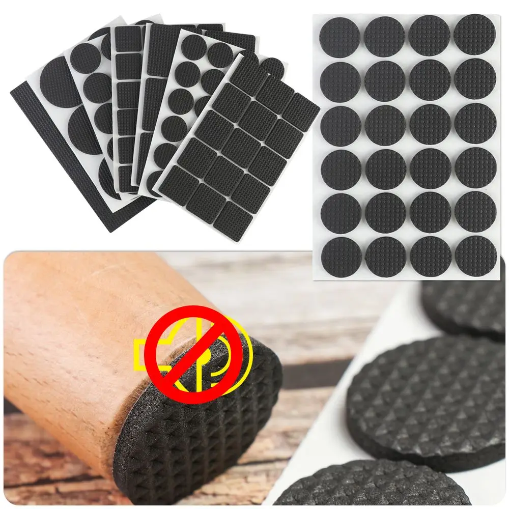 3/18/45/72Pcs Furniture Leg Thickening Bumper Self-adhesive Table Floor Protector Anti-slip Mat Anti Noisy Furniture Leg Pads