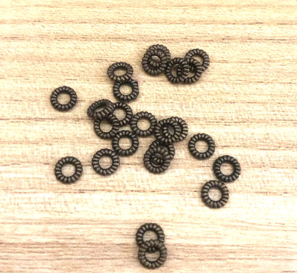 100pcs  4mm  Zinc Alloy metal little ring charms for handmade findings HW2935 Zinc alloy metal