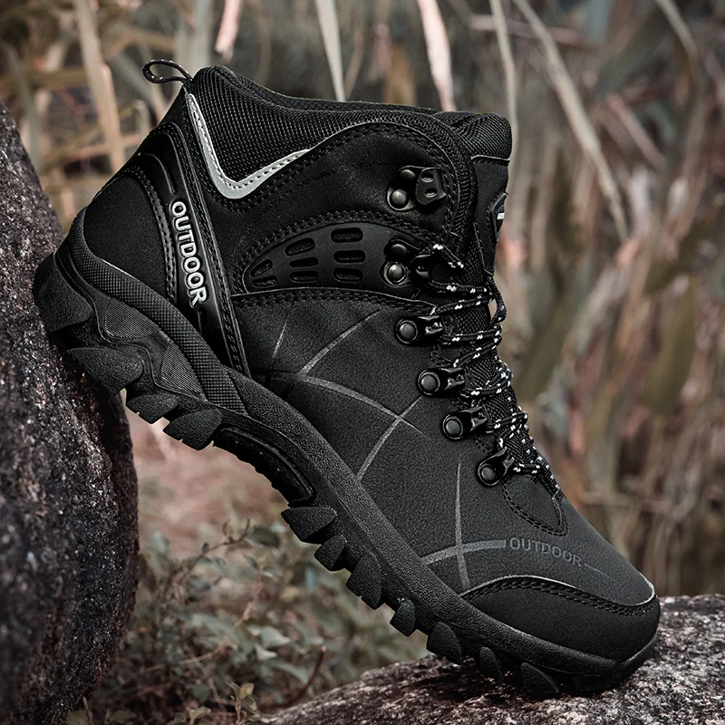 الشتاء عالية الجودة أحذية المشي لمسافات طويلة الرجال النساء في الهواء الطلق أحذية رياضية دافئة أحذية الثلوج عدم الانزلاق حذاء ارتحال خفيفة الوزن أحذية مشي غير رسمية #1