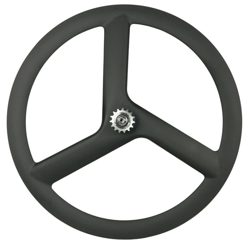 

BIKEDOC 700C Карбоновые трековые ласты с тремя спицами, фиксированные колеса, 3-спицевая колесная пара, клинчер, трубчатая