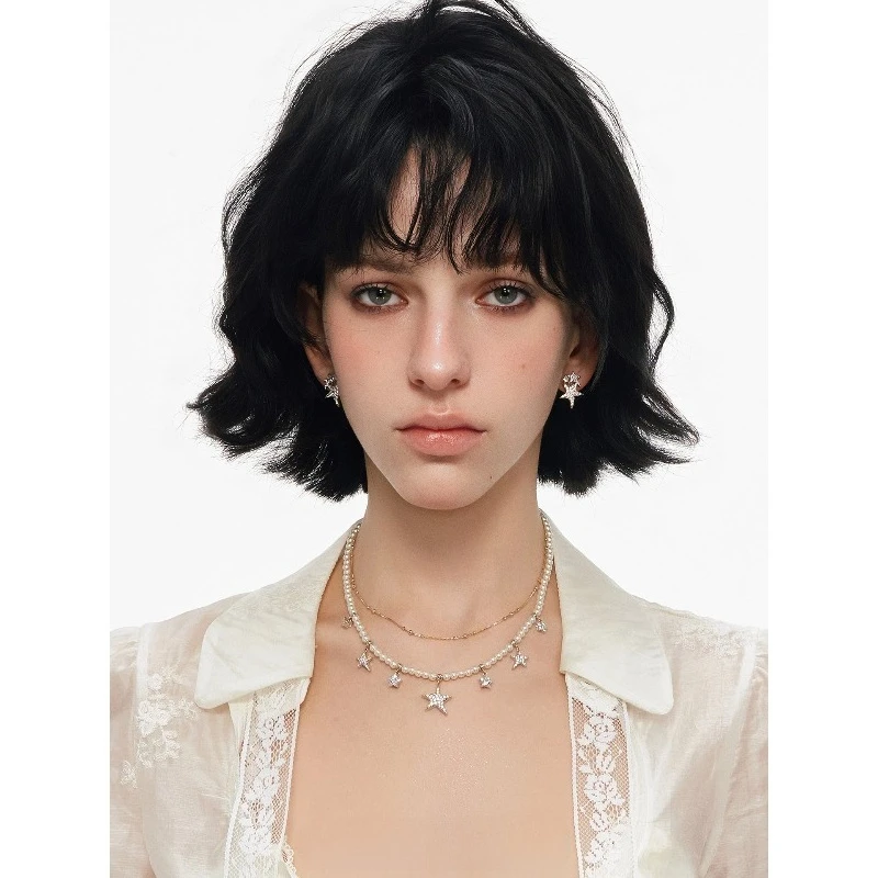 Original Star Pearl Necklace Double Clavicle Chain