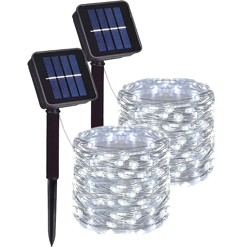 Fairy Lights Solar Garden Lights Lichtslingers met 8-modi Waterdichte draadverlichting voor Patio Yard Trees Christmas Party - afbeelding 1