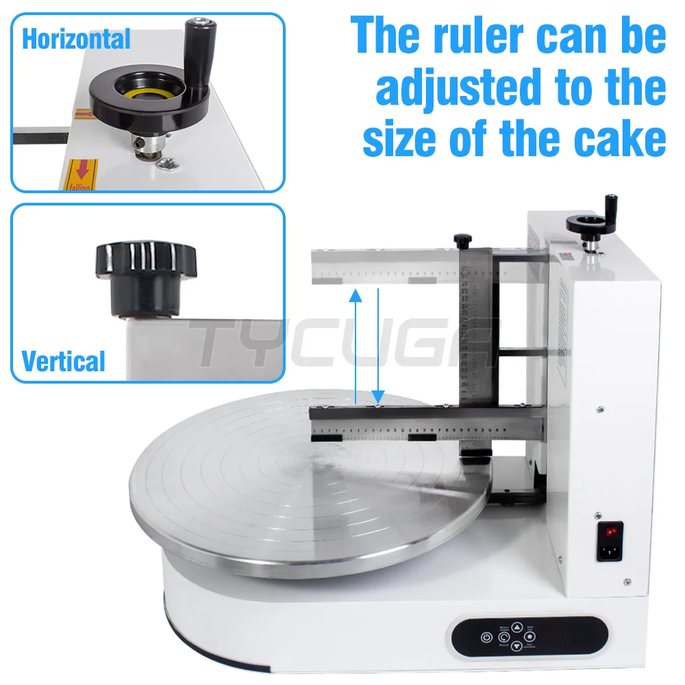 6-18 cali duży tort urodzinowy krem ​​maszyna do powlekania lukrem 110 V/220 V chleb tort weselny krem ​​masło rozprowadzanie Daubing urządzenie do robienia lukremu