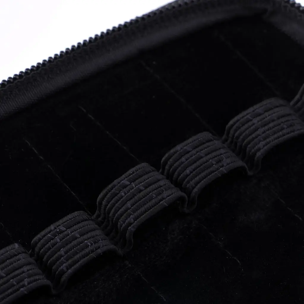 Portable PU Leather Pen Bag Fountain Pen Case 12 Slot Pen Organizer Slim Pouch for Handbag and Backpack