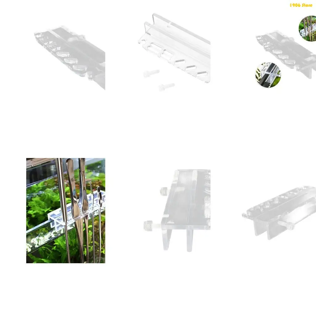 U1JB Transparent Water Plant Tool Shelf  Space Saving Rack For Home Aquariums