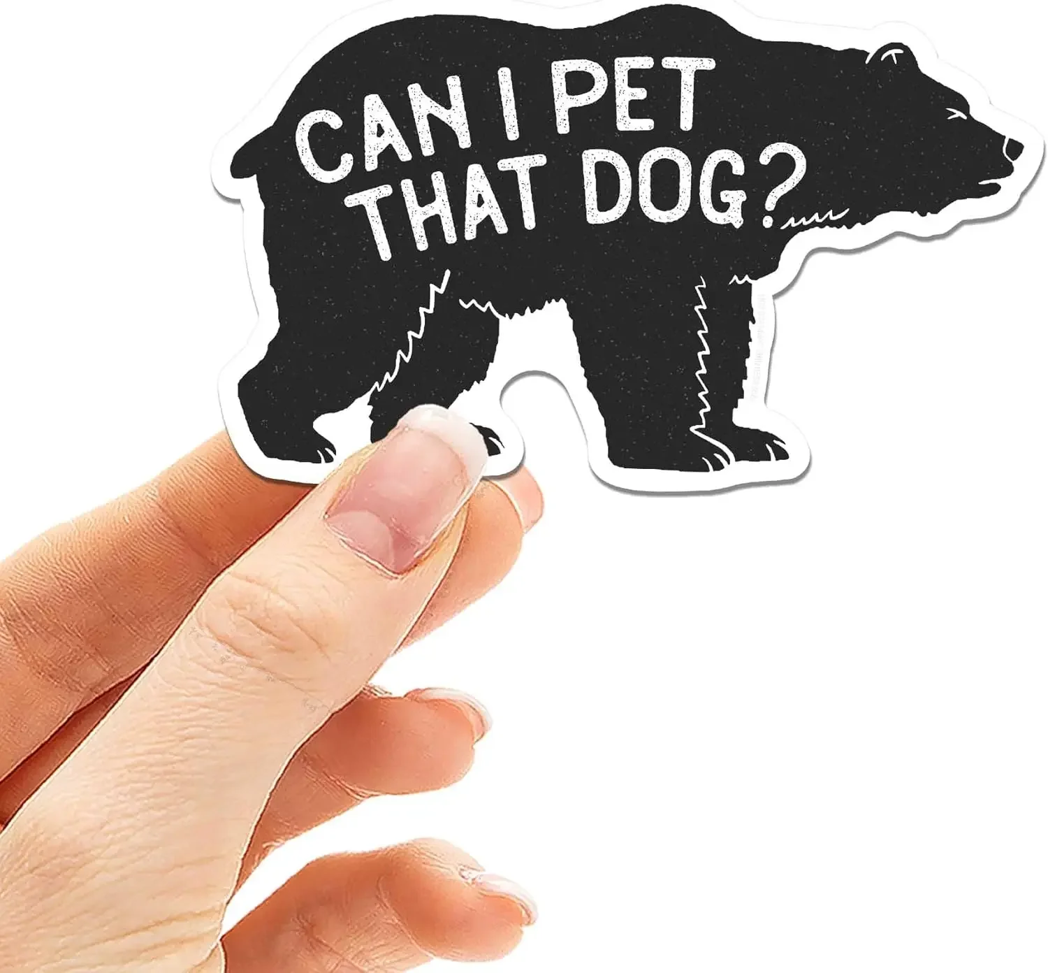 

1PC Can I Pet That Dog Sticker Internet Meme Viral Video Funny Black Bear Dawg Vinyl Decal for Car Laptop