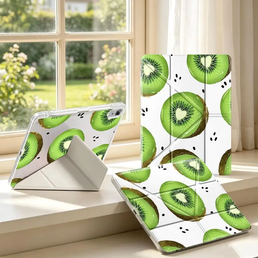 Kiwi Fruit With Pen Slot Cover Tablet Case For Samsung Galaxy Tab S7 FE A11 S10 Lite S9 Plus S8 A9 Plus A8